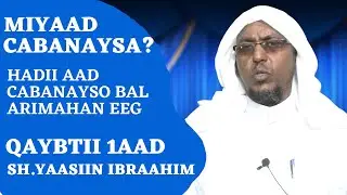 Miyaad Cabanaysa? Hadii Aad Cabanayso Arimahan Eeg Q.1aad Sh.Yaasiin Ibraahim