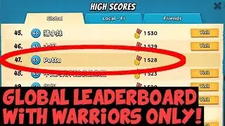 Pettu Reached the Global Leaderboard with Warriors Only! ✦ Boom Beach