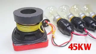 New Free Energy 220V Electricity 45KW Generator Big Magnet Copper Wire Generator Project