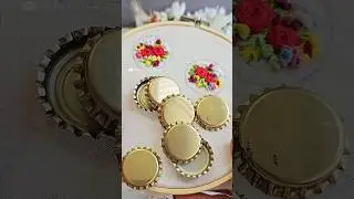 🤯 Recycled Bottle Caps Become Stunning Earrings #handmade #upcycling #diy