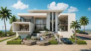 PUBG Home Design Level 28 | Luxury House with Waterfall Design
