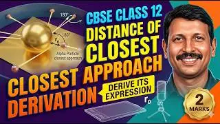 Distance of Closest Approach Derivation  Alpha Particle Scattering  CBSE Class 12 Physics 2025 Quest
