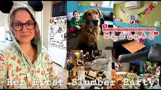 Cleaning Motivation! Mom Gets it done! Birthday Party Sleepover! Vlogmas Day 8!