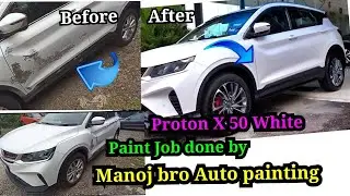 Proton X50 white accident Restoration 🚙🚙🚙#car #repair #painting #youtube