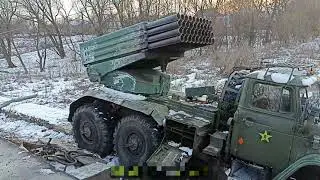 Подбитый русский РСЗО ГРАД в Русской Лозовой. Украина. 26.02.2022. #КазачьяЛопаньВойна