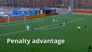 Referee situation: Penalty advantage - Goal
