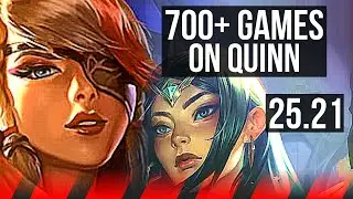 QUINN vs IRELIA (TOP) | 700+ games | KR Master | 25.21
