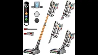 Cordless Vacuum Cleaner, 580W/48KPA/65Mins Vacuum Cleaners for Home, Super 1.8L Cup