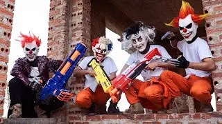 Loka Nerf Guns : Squad Delta Nerf Guns Fight Dr.Crazy Crime Group Mask Ep 3
