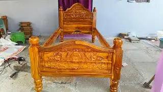 How to make a single cot teak wood bed// full teak wood bed/#wood #teakwood #woodwork #maker