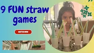 Crazy Straw Challenges | 9 Funny Games for Kids & Family Fun! #youtubeshorts #fungames #sistersbond