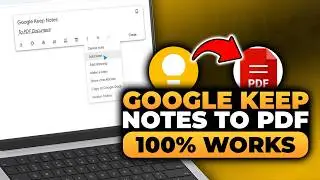 Google Keep Notes to PDF (𝟮𝟬𝟮𝟲) | 100% WORKS | NO Yapping, To The Point! | FAST & EASY