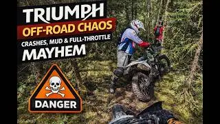 Triumph Enduro bike Crashing, Tom Rides Again… and The Bike Needs Therapy Now