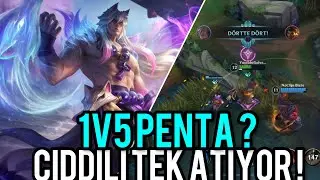 Wild Rift : TEK BAŞINA 1v5 PENTA ? ( CİDDİ TEK SKİL ATAN SETT ) | Solvent