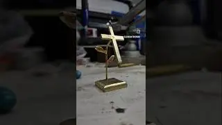 Brass art #jesus #lord #cross #usa #california #metalwork #art #crafting #hobby