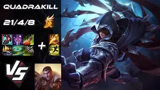 JUNGLE Talon vs Jayce [QUADRAKILL] - EU Grandmaster Patch 25.24