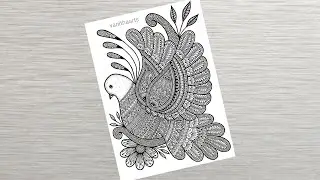 Dove Mandala Art | How to a draw Mandala for Beginners Step-by-Step Tutorial | #dove #vanithaarts