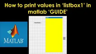 HOW TO Print values in listbox @ MATLAB GUIDE?