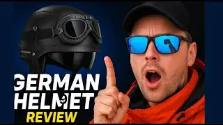German Helmet Leather Vintage Motorcycle Half