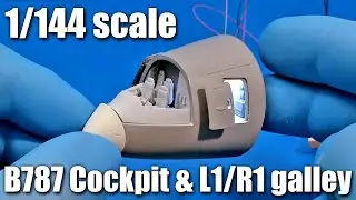 1/144 B787 Cockpit & L1/R1 galley - Stand alone version - Preview