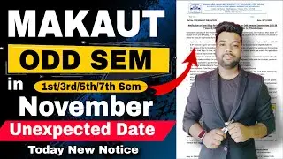 😱 Unexpected Notice! MAKAUT Odd Sem Exam Date Big Problem! 1st/3rd/5th/7th Sem.