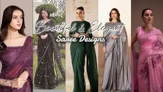 Beautiful & Elegant Saree Designs for girls ✨#trending#trendingvideo#viral#viralvideo#shadi#wedding