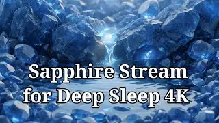 Sapphire Stream for Deep Sleep, Mental Clarity and Inner Wisdom | Crystal Stream Sound 4K | 5:55:55