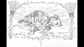 The Creation of Ask and Embla, the First Humans from the Voluspa