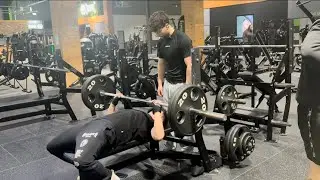 100KG BENCH PR? Gym with Morgan and Harvey