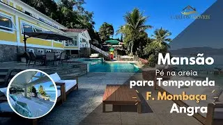 Mans&atilde;o espetacular, p&eacute; na areia, para temporada em Angra dos Reis.