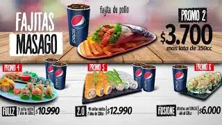 Menu Digital ‭/ Digital Menu Board para  Masago Sushi (whatsapp  ‭+56 9 6613 1446)