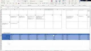 Creating a Dynamic Excel Sheet with Calendar