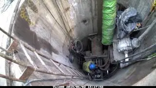 污水下水道-∮400mm推進 鏡面框安裝及機頭入坑