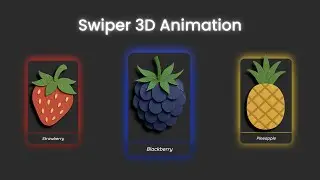 Animated 3D Slider with Swiper JS and Splitting.js #swiperjs