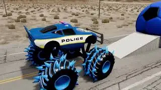 Flatbed Truck Doc hutson | Transportation with Truck - Pothole vs Car #60fps - BeamNG.Drive