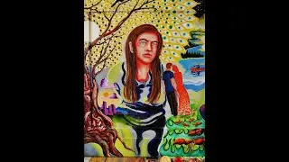 this evening in studio working on oil painting, contact. @adam sturch
