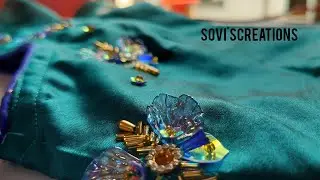 Butterfly brooch embroidery on stitched blouses// how to make butterfly brooch embroidery designs//