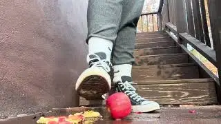Converse Apple Crush #stomping #crushing #sneakers #converse #crushingthings #trampling