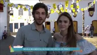 Isabelle Drummond e Chay Suede falam sobre grava&ccedil;&otilde;es em Paraty no V&iacute;deo Show