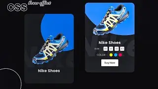 Creative Product Card Using HTML & CSS | SHADOW