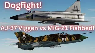 AJ-37 Viggen vs MiG-21 Fishbed Dogfight! DCS