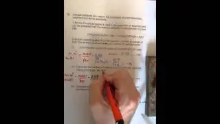 Calculating the number of moles and percentage yield
