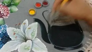 Roberto Ferreira - ( Inédito) Pintura Chaleira de Ferro em tecido emborrachado Part 3