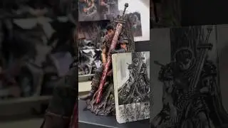 BERSERK Guts 100 men slayer Statue & Manga Panel