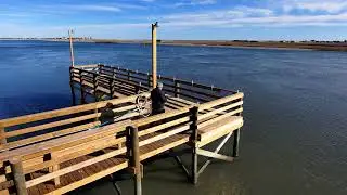 Val and Skydio2 at the fishing pier. OIB 2022