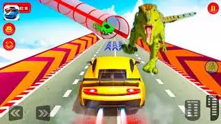 Dinosaur Car Chase Ramp Stunts - Android GamePlay - Car Stunt Games Android