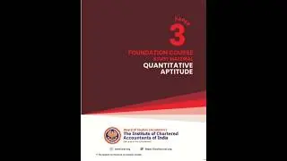 Ca foundation quantitative aptitude module. #ca #icai #placement #result