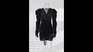 Girlmerry drawstring design lace up zip-up shirring bodycon simple mini dress Wholesale AA009281