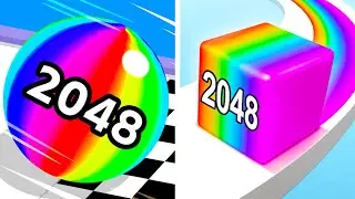 Jelly Run 2048 vs Ball Run 2048🟥🟩🟨🟧Walkthrough Max Gameplay BE2511