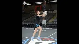 Rebecca Allen hits from half court in shoot around